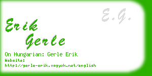 erik gerle business card